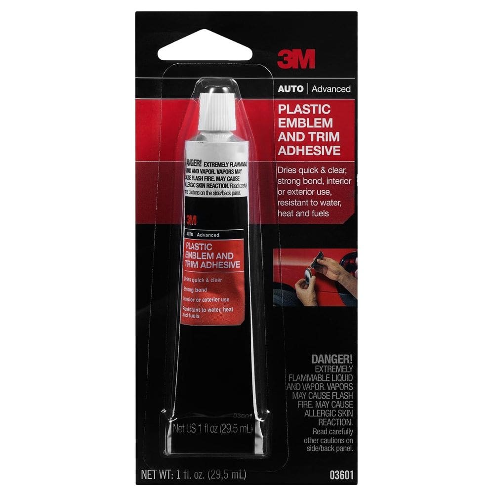 Tubo adesivo de plástico 3M Emblem & Trim Clear de 30 ml