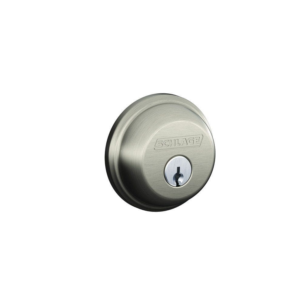 Cilindro único de níquel acetinado Deadbolt SCHLAGE B60NV619