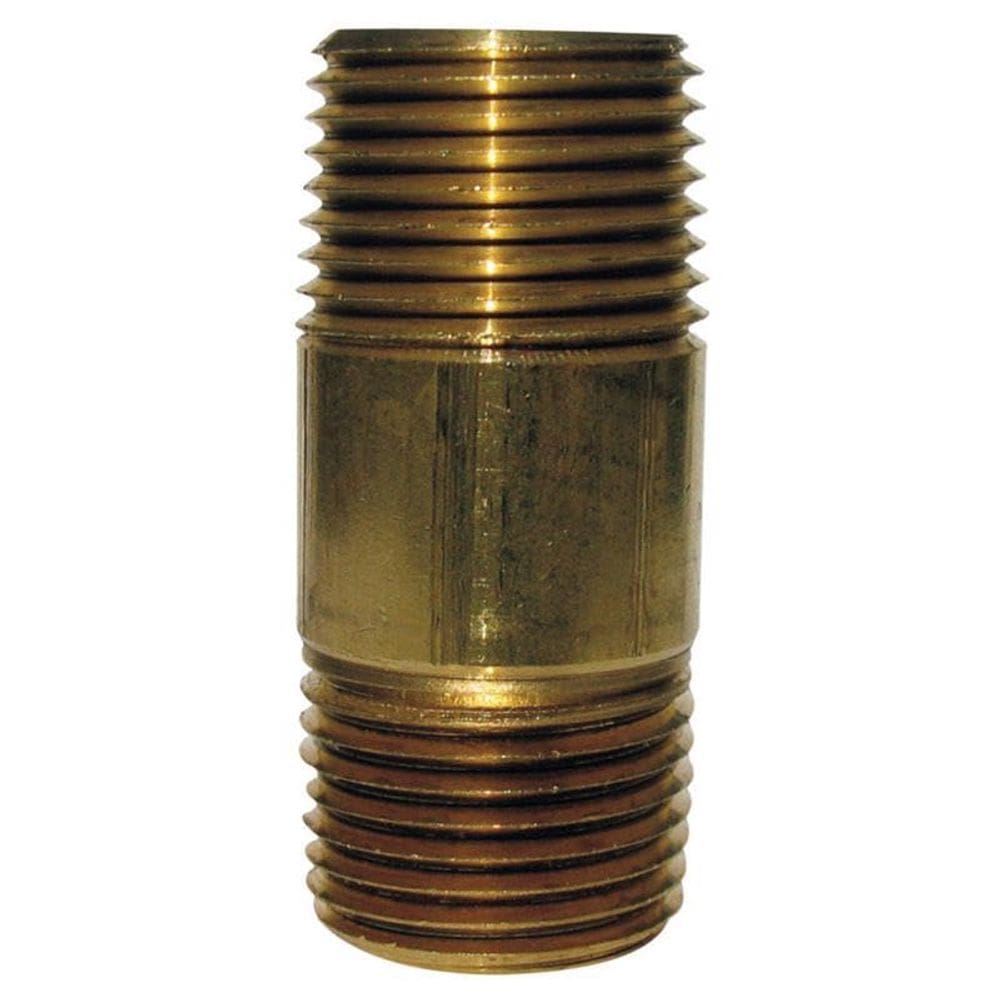 Encaixe de tubulação de mangueira HOMEPLUS+ 1/4” MPT Brass Nipple 15cm