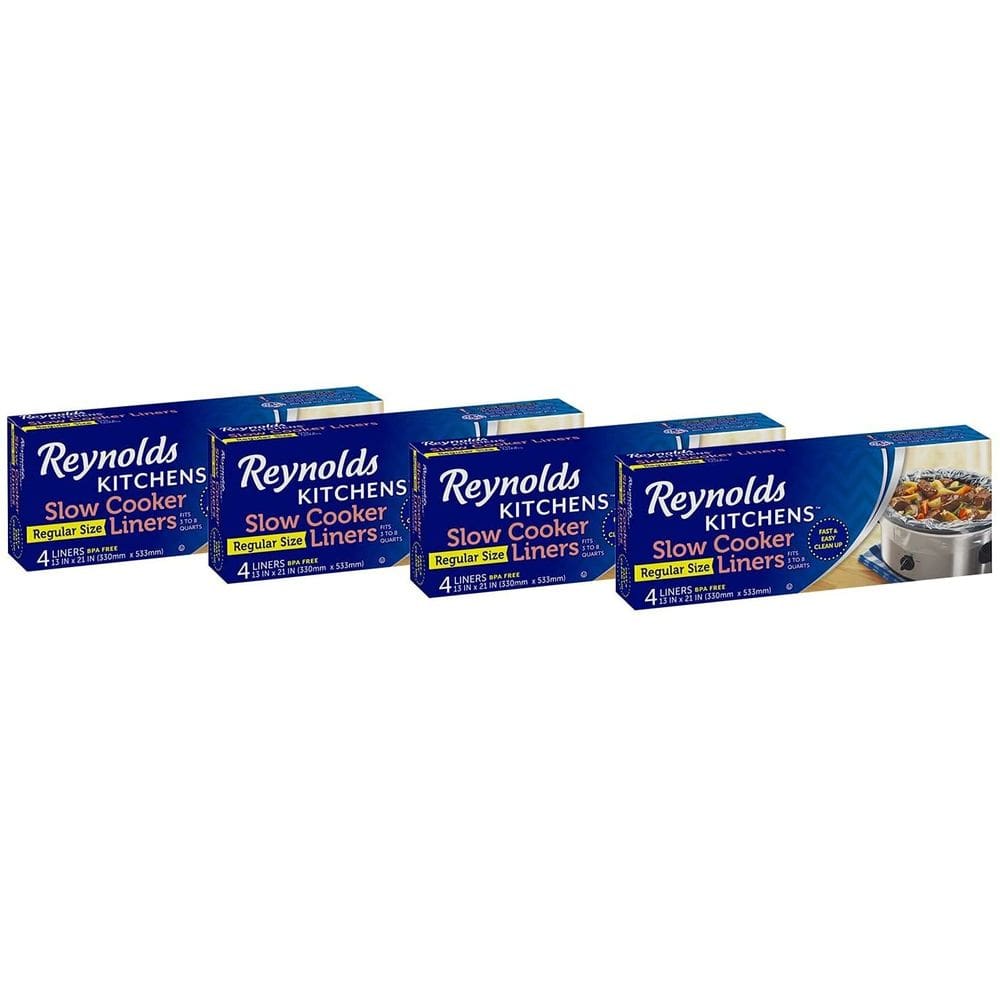 Forros de fogão lento Reynolds Kitchens, pacote com 4, 33x53cm