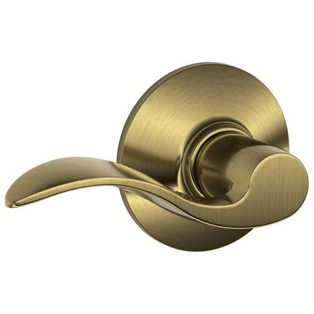 Fechadura de alavanca de porta SCHLAGE Accent F10 Flat Wave Brass