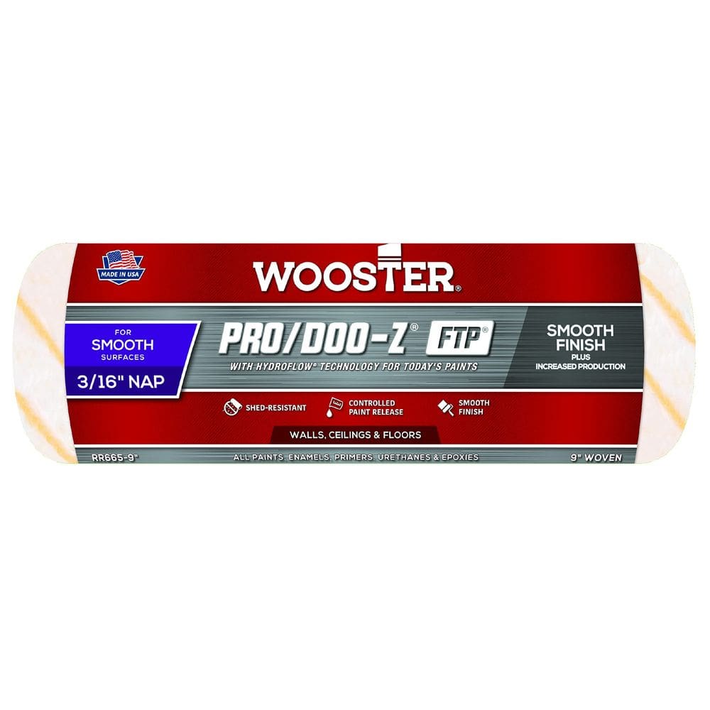 Capa de rolo de pintura Wooster RR665 23 cm 3/16” Nap Smooth