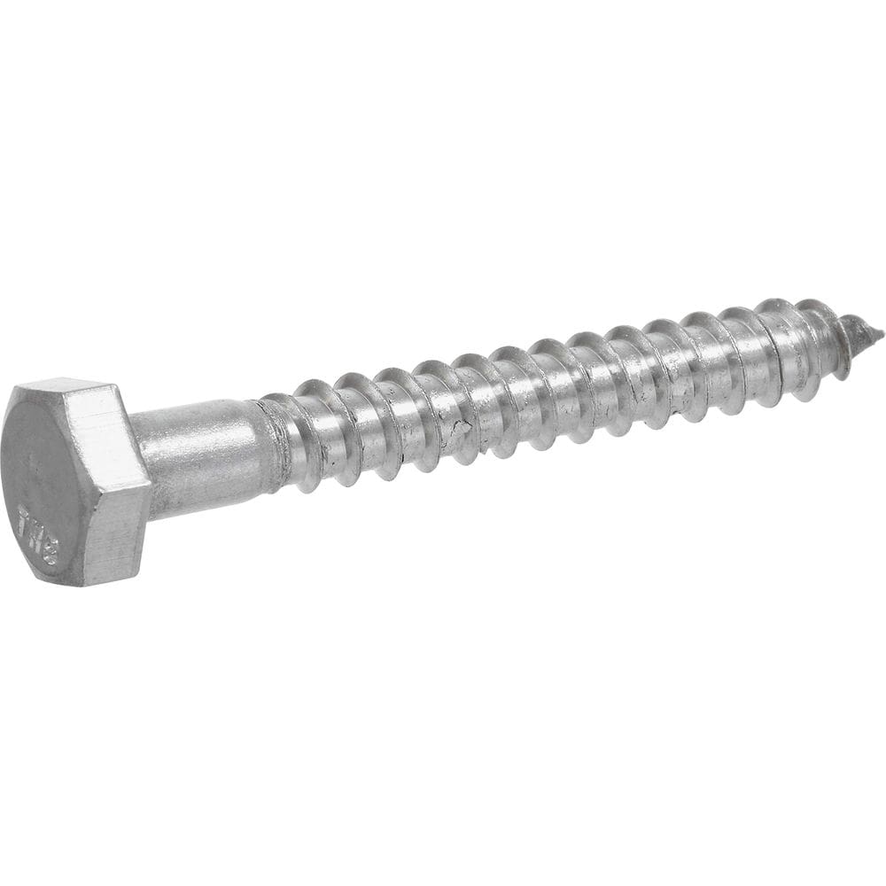 Parafusos Hex Lag Hillman 832012 em aço inoxidável 1/4 x 3”