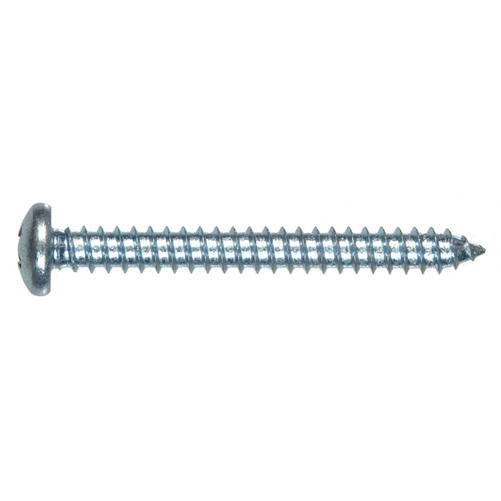 Parafuso de chapa metálica Hillman de 8 x 3/8 polegadas Pan Head Phillips, pacote com 100