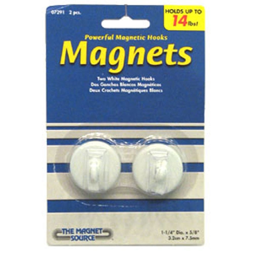 Ganchos de armazenamento Master Magnetics 07291 brancos, pacote com 2 cm