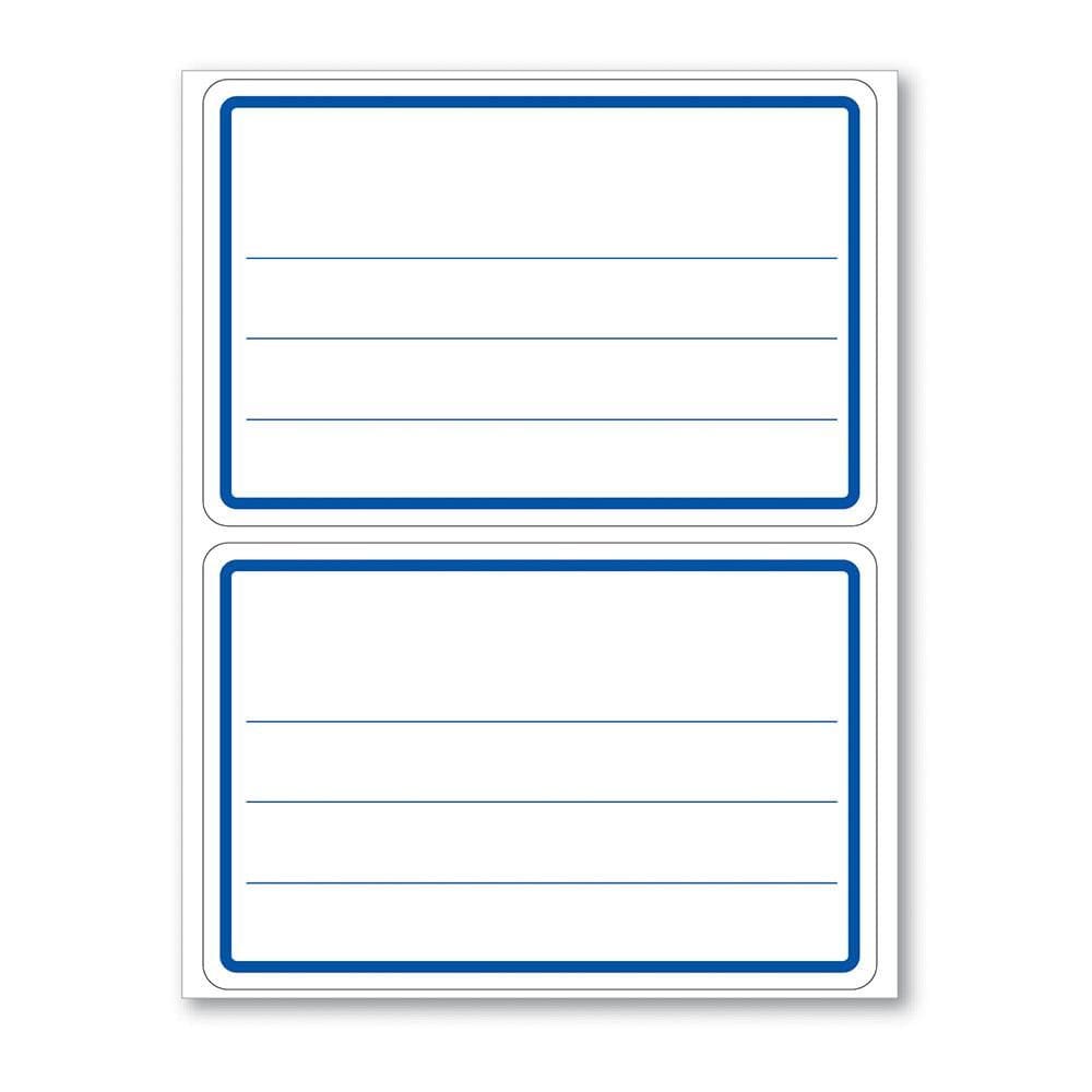 Etiqueta escolar com pauta e tarja azul 10uni Pimaco