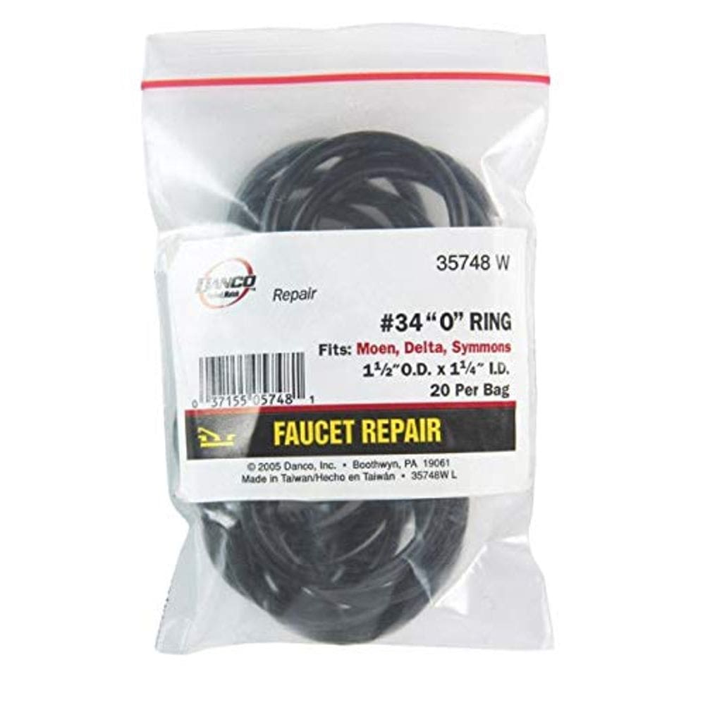Anéis de vedação de borracha Danco 1,5” x 1,25”, pacote com 20