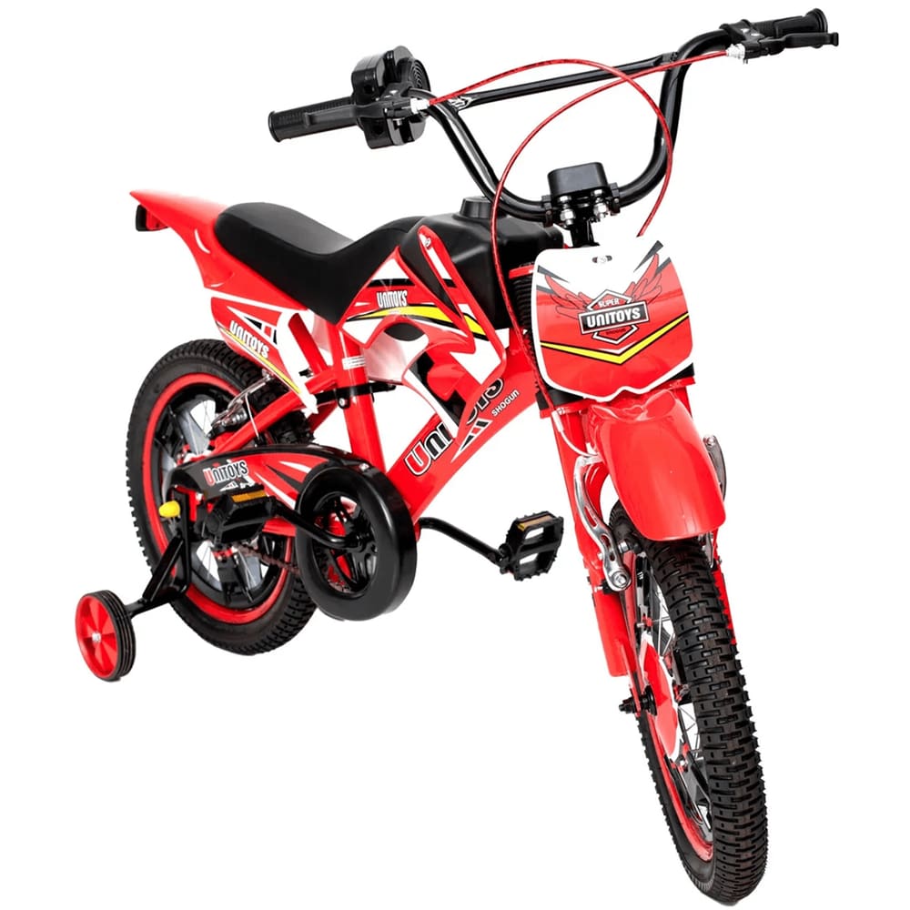 Bicicleta Infantil Unitoys Bike Moto Cross Aro 16 Vermelha