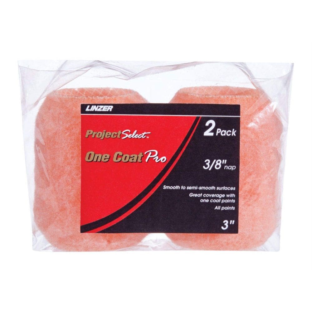 Tampa de rolo de pintura Linzer One Coat Pro 7,6 cm, pacote com 2