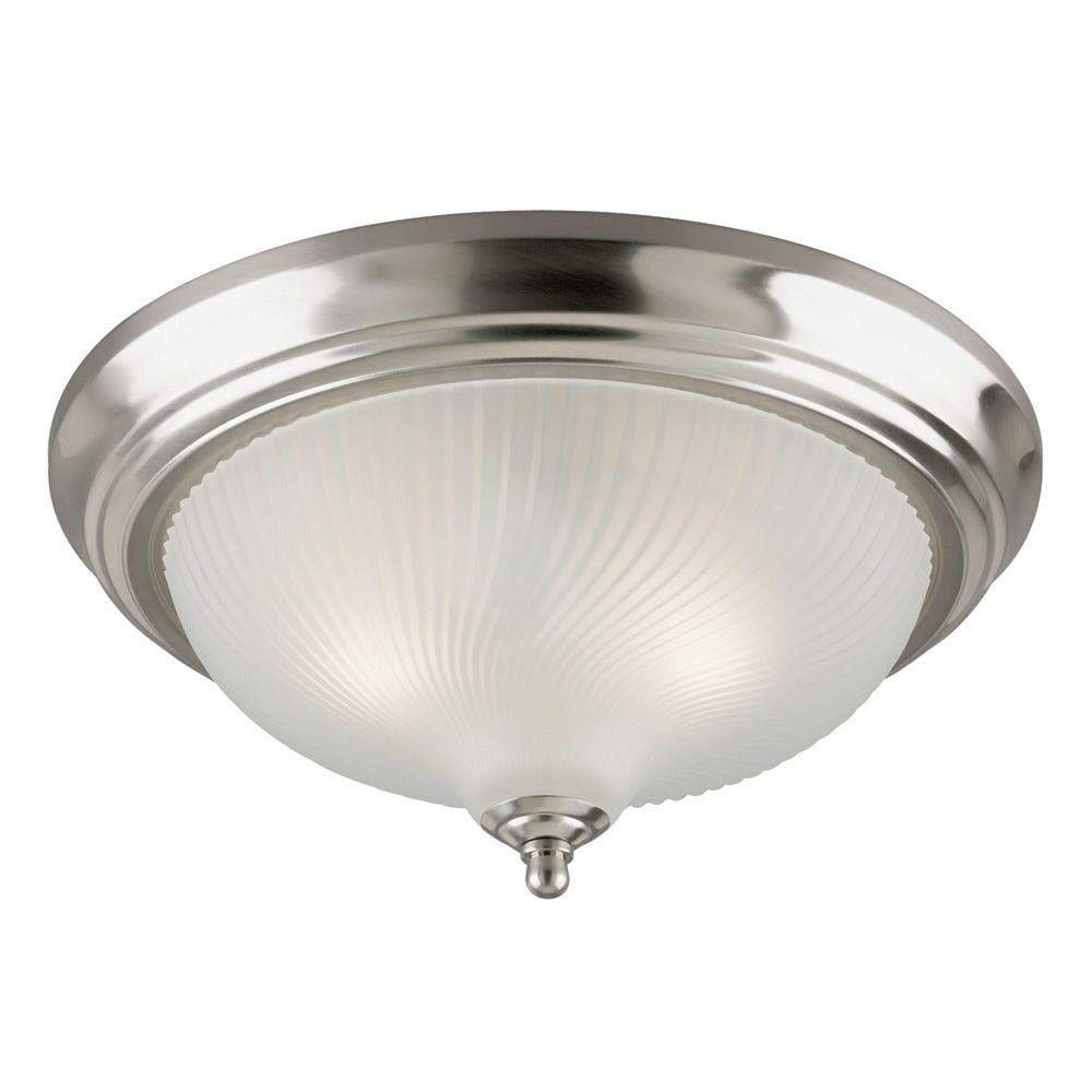 Luminária Westinghouse Flush Mount 33 cm de níquel escovado