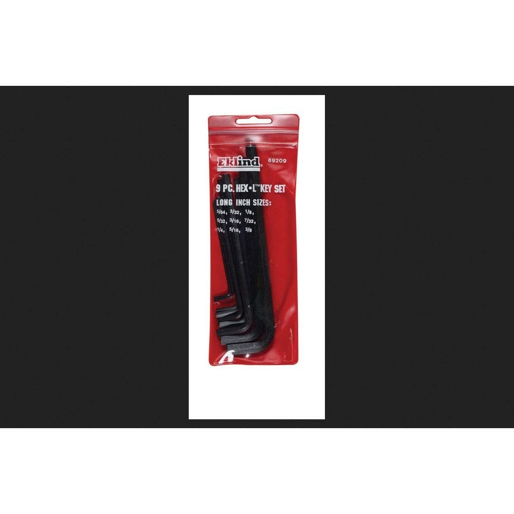 Conjunto de chaves hexagonais SAE Wrench Eklind Tool Hex-L de 9 peças