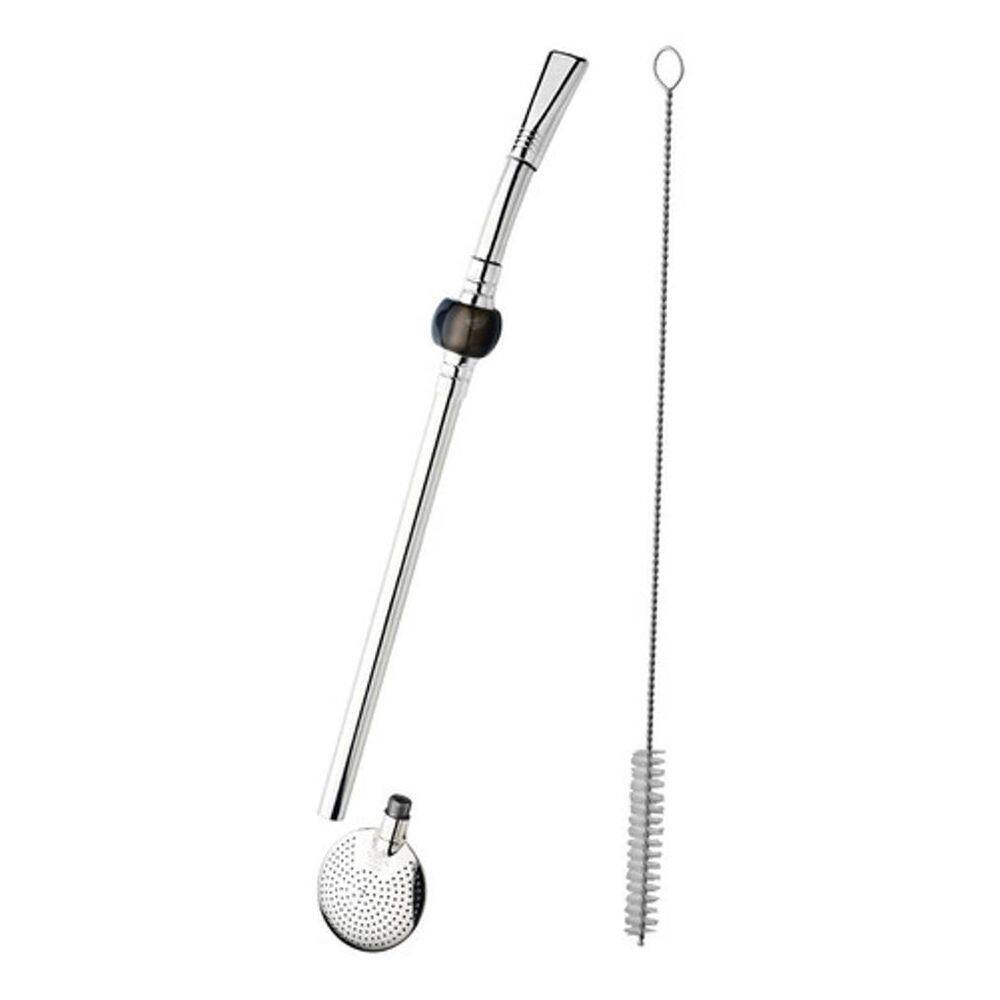 Bomba Inox Desmontável Botão Com Pedra Chupeta Dupla Promate