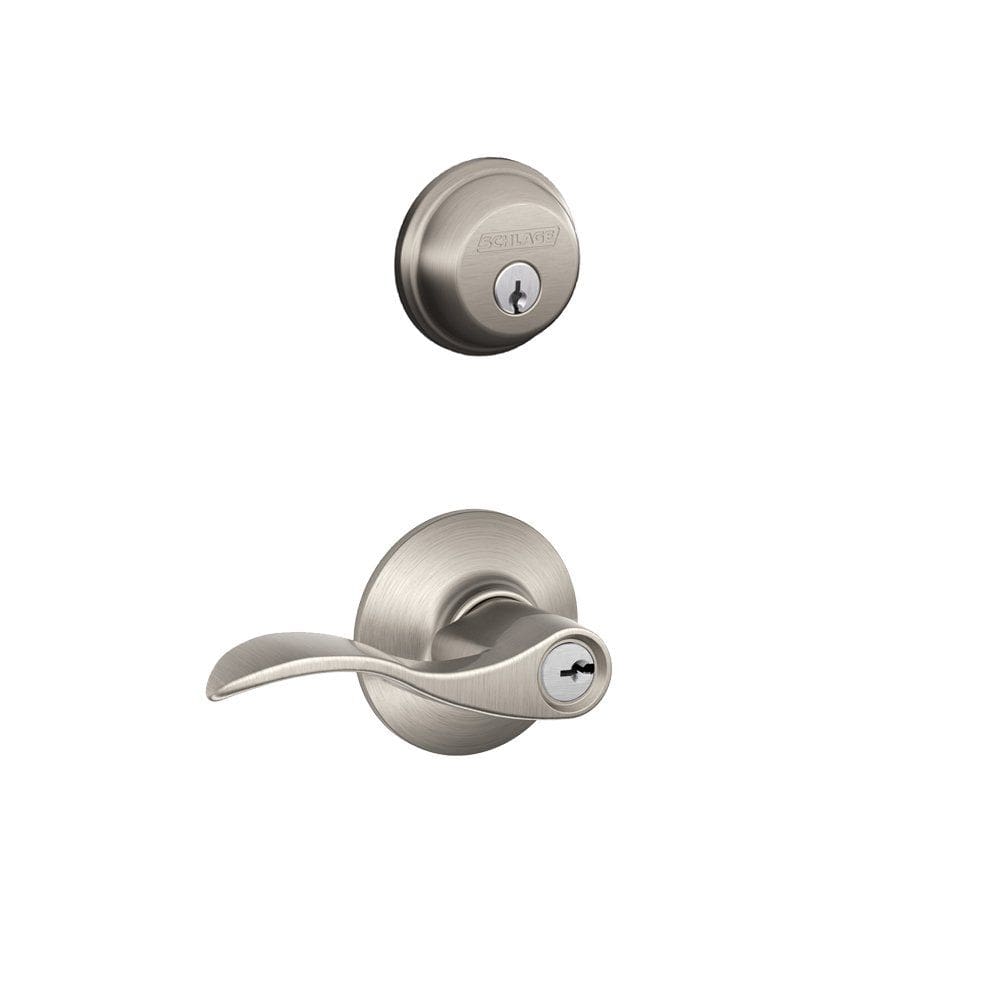 Fechadura de cilindro único Lock Schlage FB50 V Acc 619 Deadbolt Satin Nickel