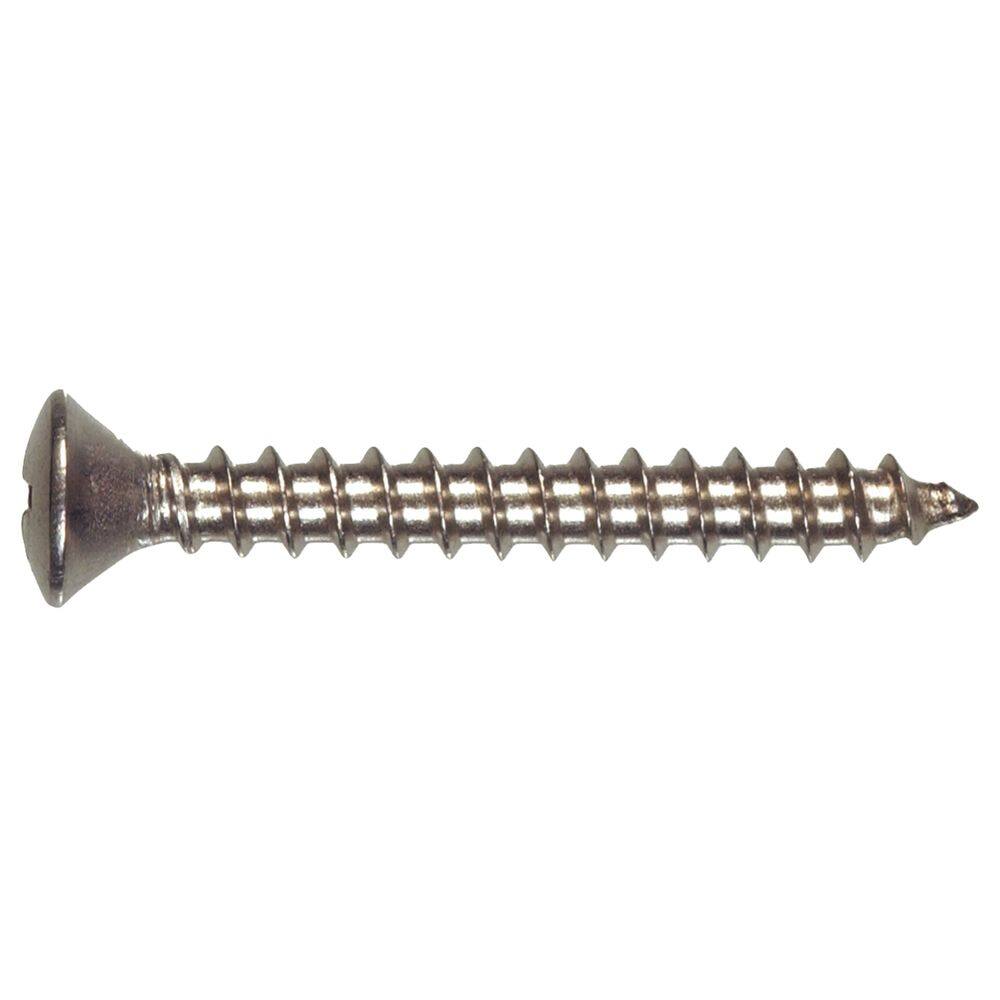 Parafuso Phillips de cabeça oval de aço inoxidável Hillman de 3,5 x 2,5 cm, pacote com 100