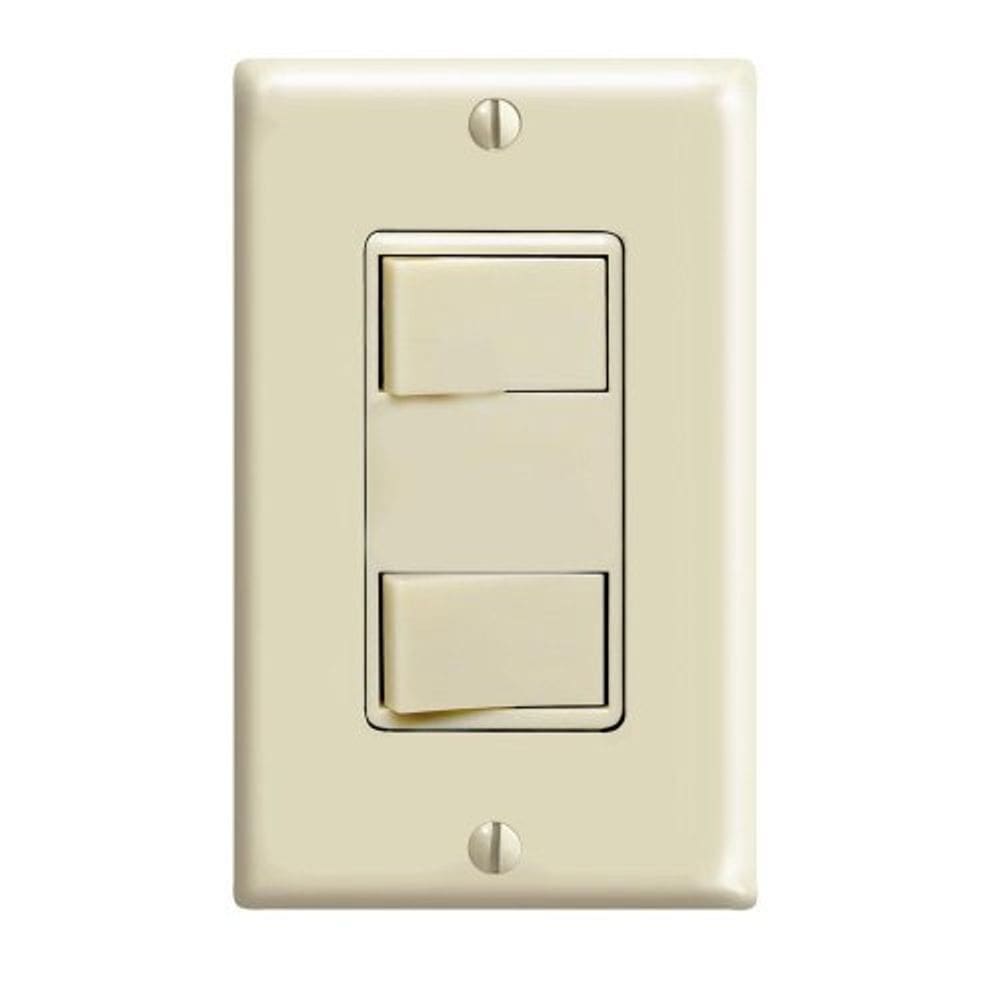 Interruptor Leviton Decora Dual Rocker 15A 120V Ivory 1754-ISP