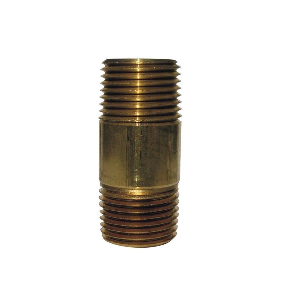 Encaixe de tubo de mangueira HOMEPLUS+ Red Brass 3/8” MPT Nipple 4 cm
