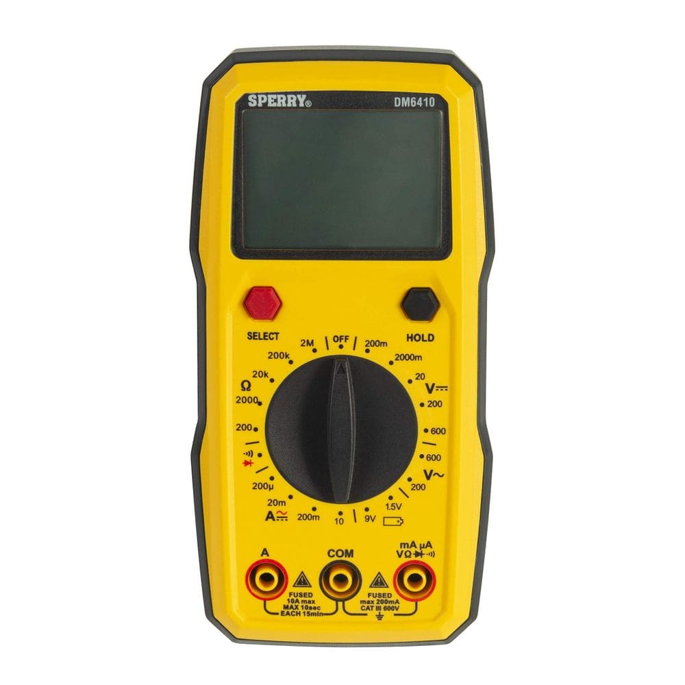 Multímetro digital Sperry DM6410 8 funções amarelo