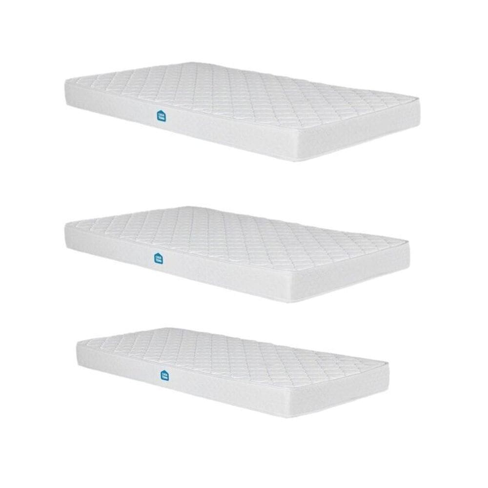 Conjunto com 3 Colchões 2 Solteiro e 1 Solteiro Auxiliar D23 Nuvem Casatema Branco