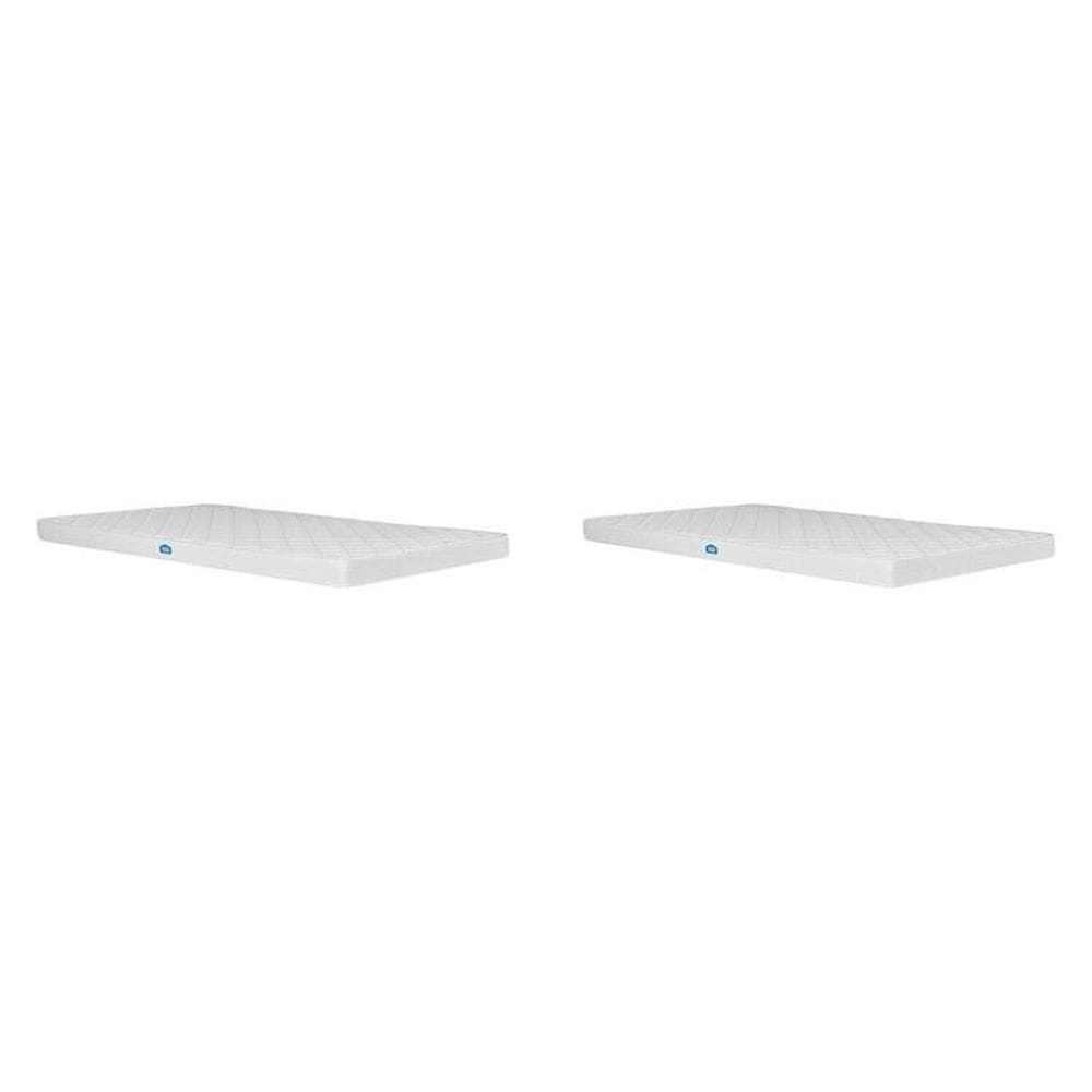 Conjunto com 2 colchões Solteiro D23 188x88x15 Nuvem Casatema Branco