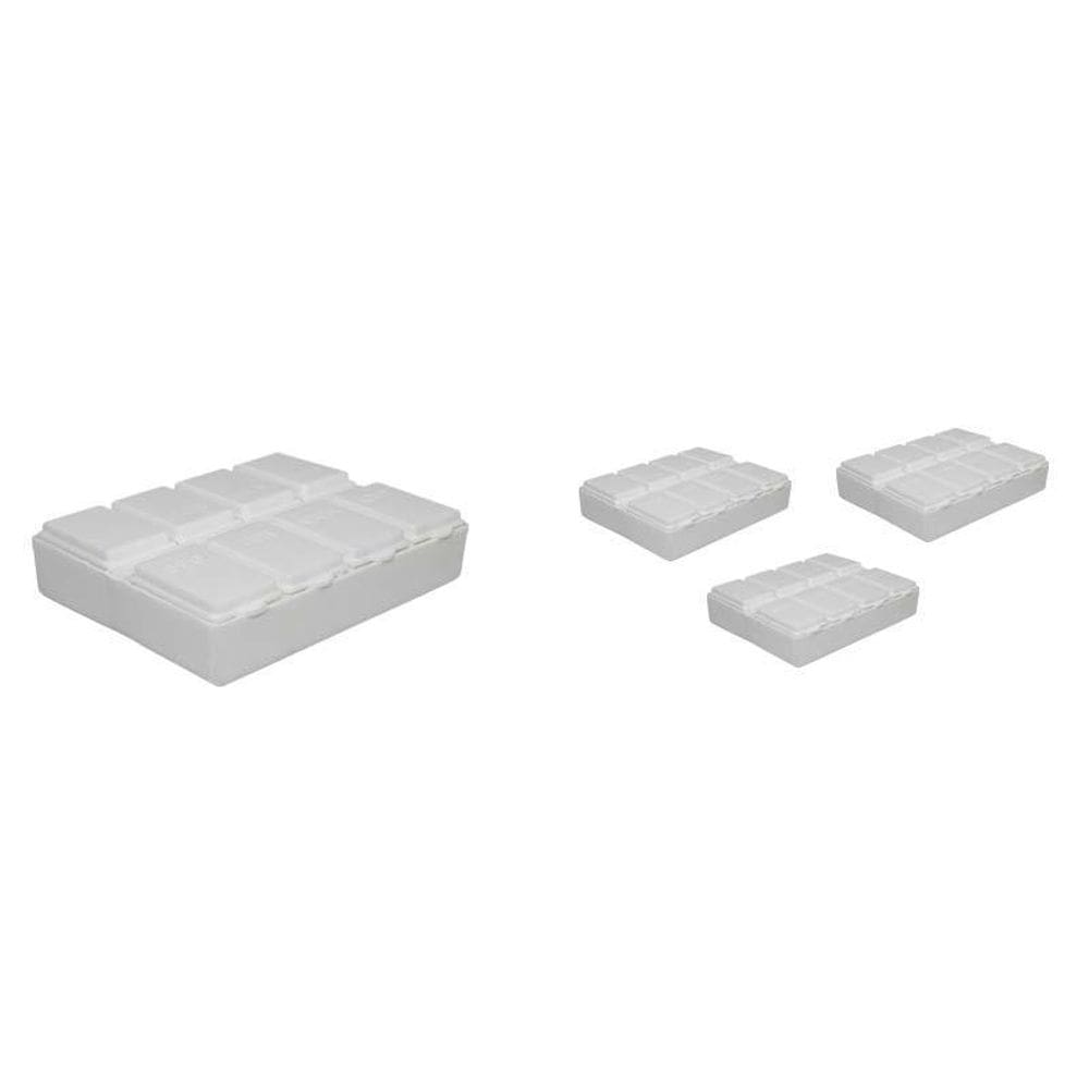 Kit 4 Porta Comprimido Branco Plástico