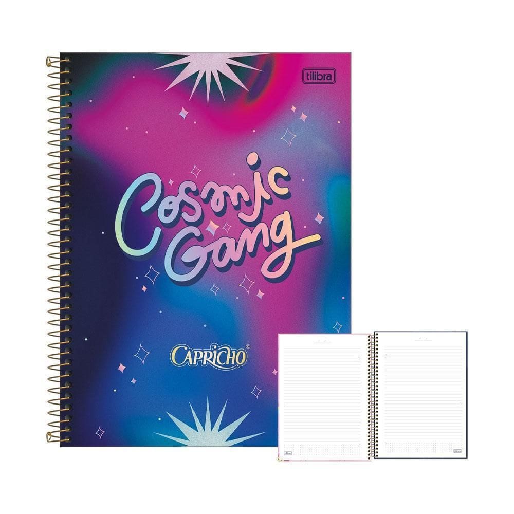 Caderno 1 Matéria Capricho Cosmic Going 80Fls Tilibra