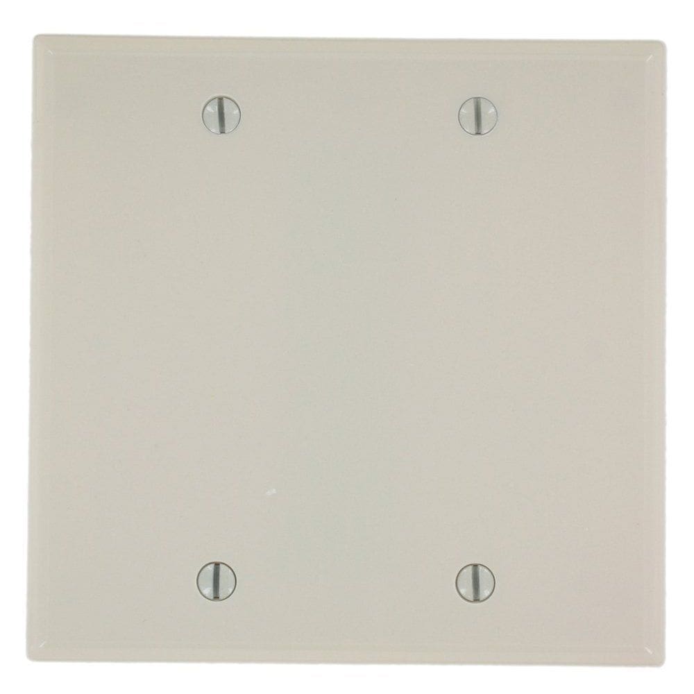 Placa de cubierta para caja de termoconformado Leviton de 2 espacios, color almendra claro