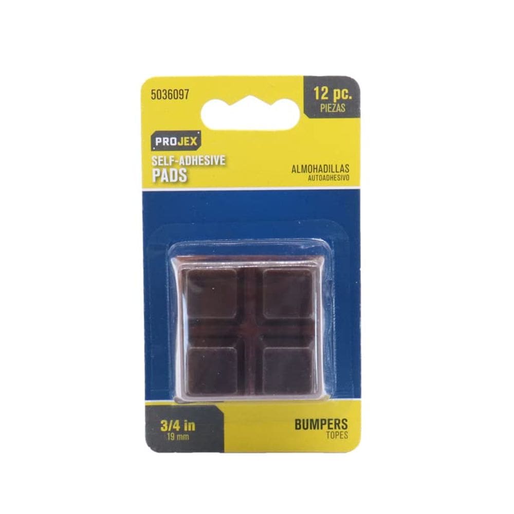 Almofadas de para-choque para móveis PROJEX Brown Vinyl, pacote com 12 cm