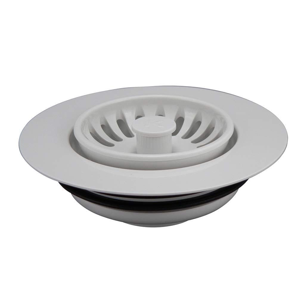 Tampa de drenagem de pia Plumb Pak K5461, borracha branca
