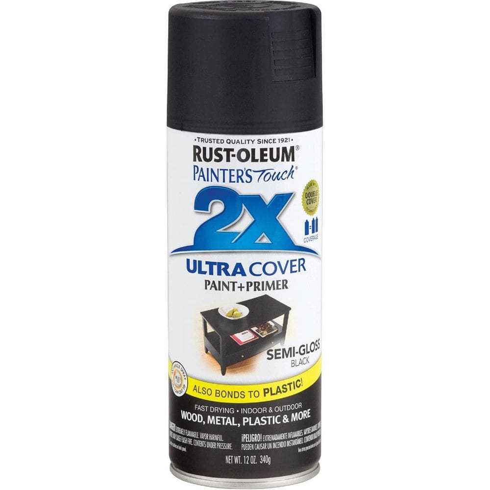 Conjunto 6 de tinta spray Painter`s Touch 2X preta semibrilhante de 340 ml