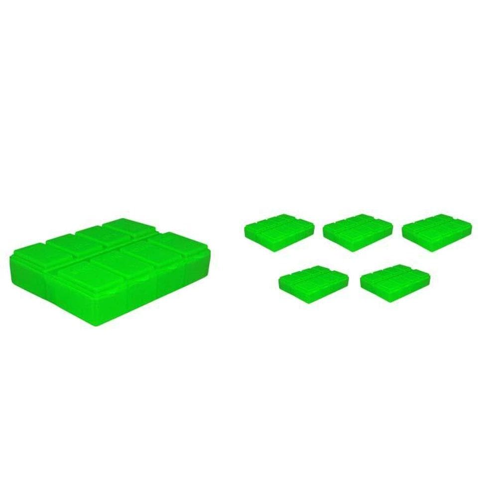Kit 6 Porta Comprimido Verde Neon Plástico