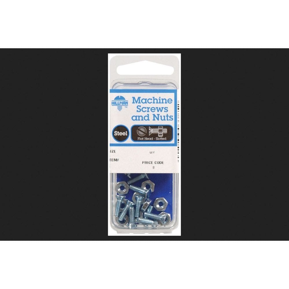 Parafusos Hillman 8-32 x 1,9 cm de cabeça plana zincada, pacote com 10