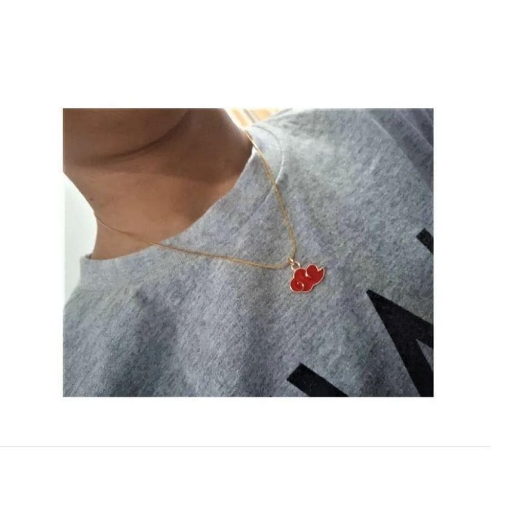 Colar Akatsuki , Naruto, Anime, Geek Choker Dourado Nuvem