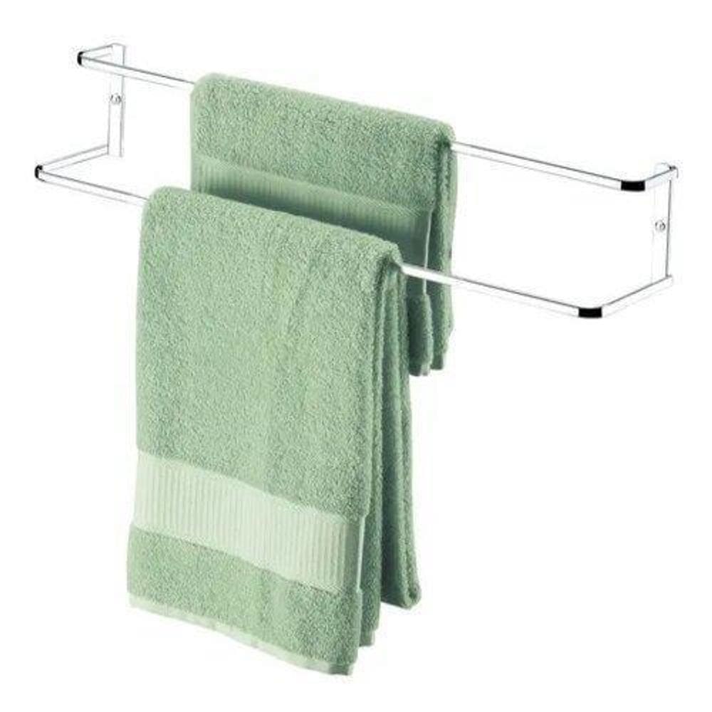 Porta Toalha Duplo Toalheiro De Parede Cromado 1668