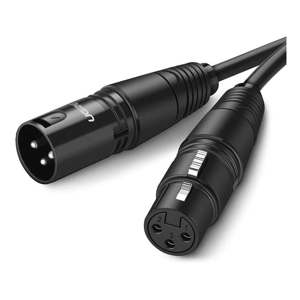 10X Ugreen - Cabo Profissional Microfone Xlr Balanceado 2M