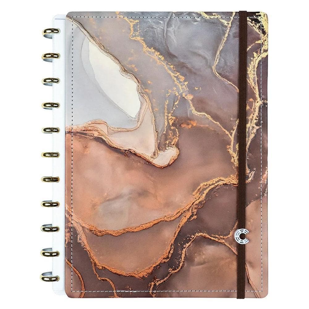 Caderno Inteligente 80 Folhas Marmorizado Jasper Grande