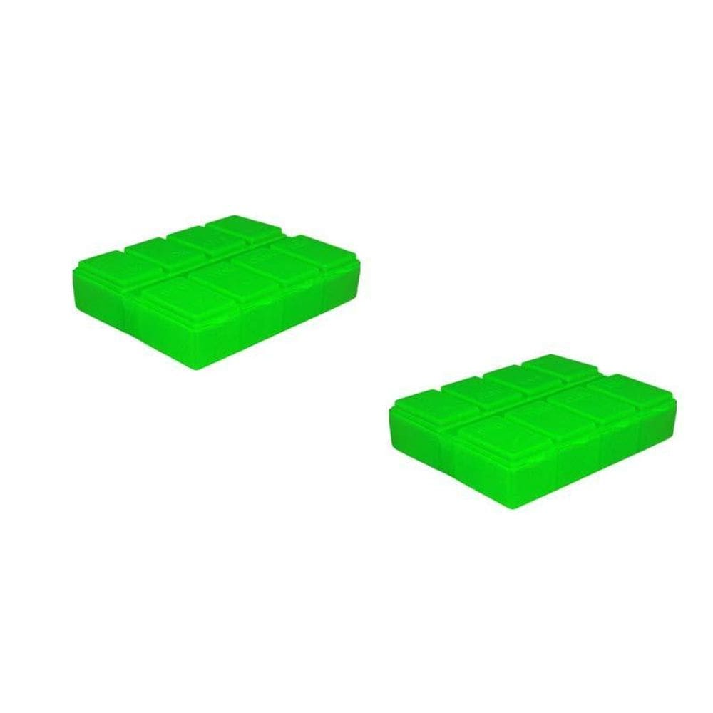 Kit 2 Porta Comprimido Verde Neon Plástico