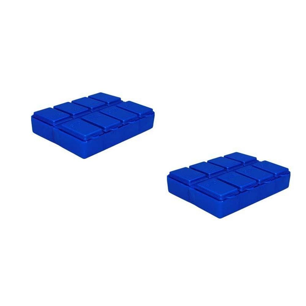 Kit 2 Porta Comprimido Azul Plástico