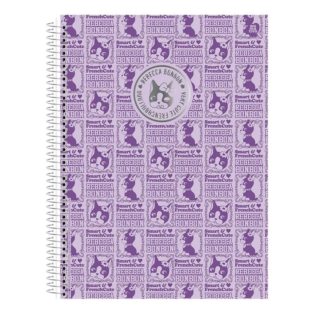 Caderno Univ 10 Matéria 160Fl Rebecca Bonbon Lilás Animativa
