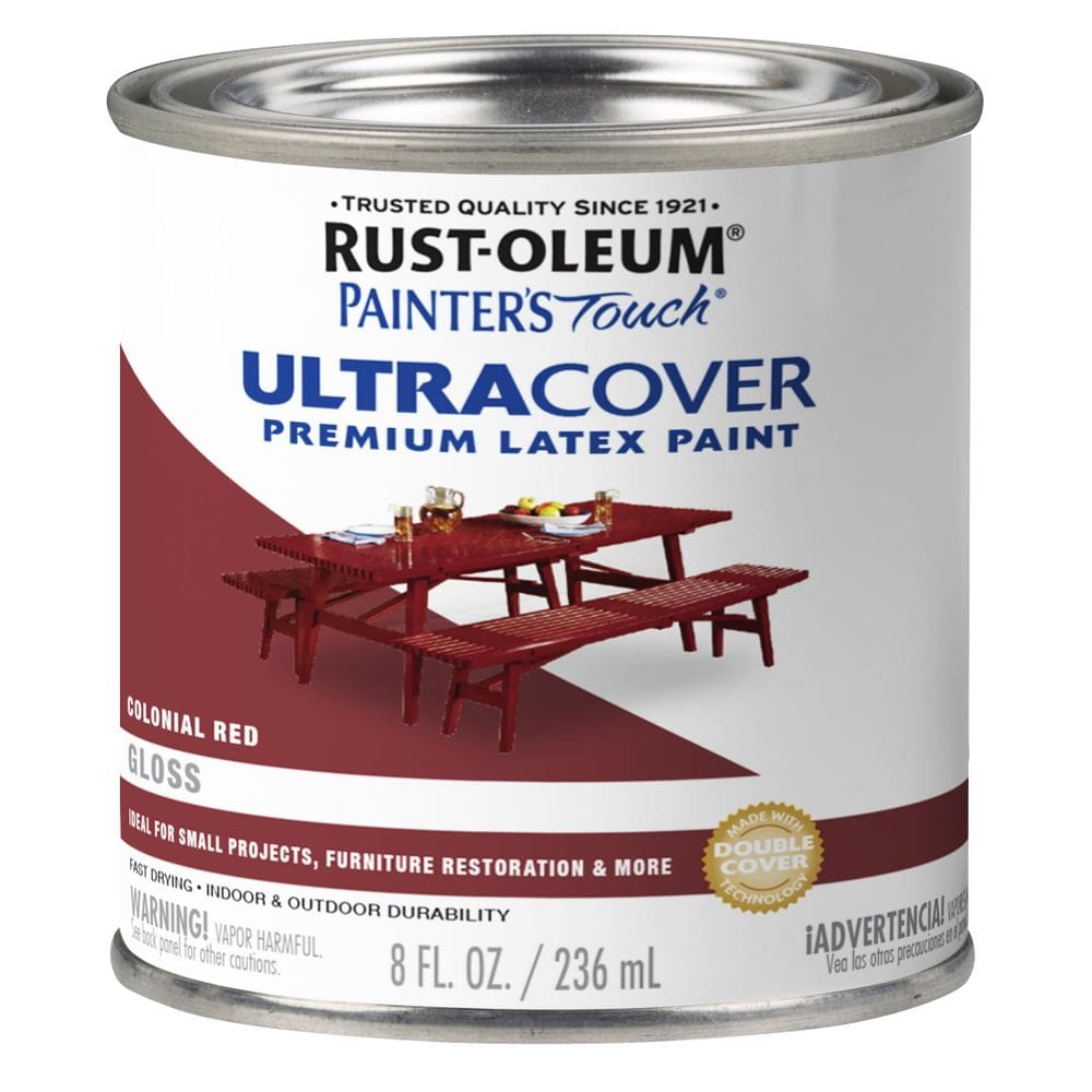 Pintura Rust-Oleum 1964730 Látex Colonial Vermelho Brilhante 236 ml