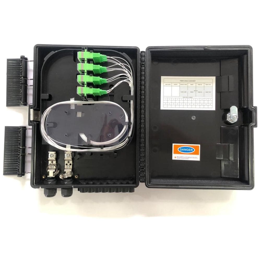 Caixa Terminacao Optica 2 Travas Com Splitter 1 X 16 Apc Hfo