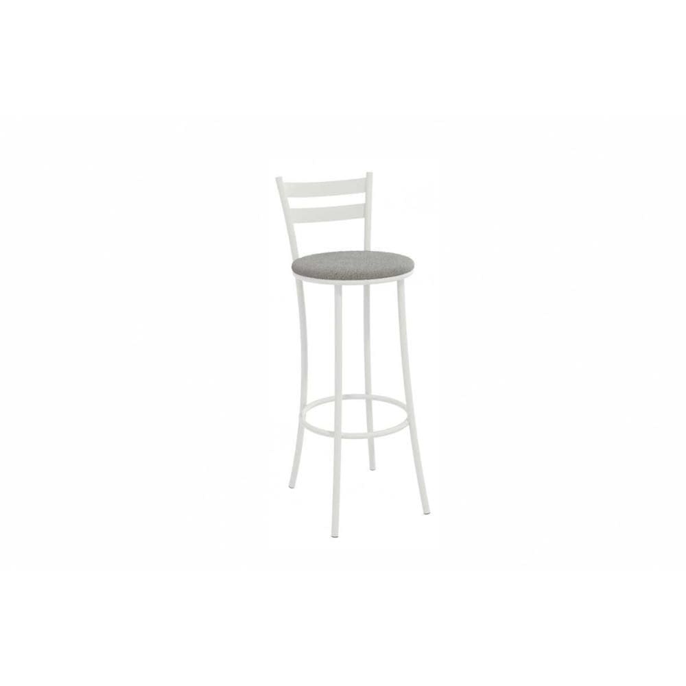 Banqueta Sala de Jantar Jade 1B699BR Aço 1 Un Branco/Boucle Cinza - Kappesberg