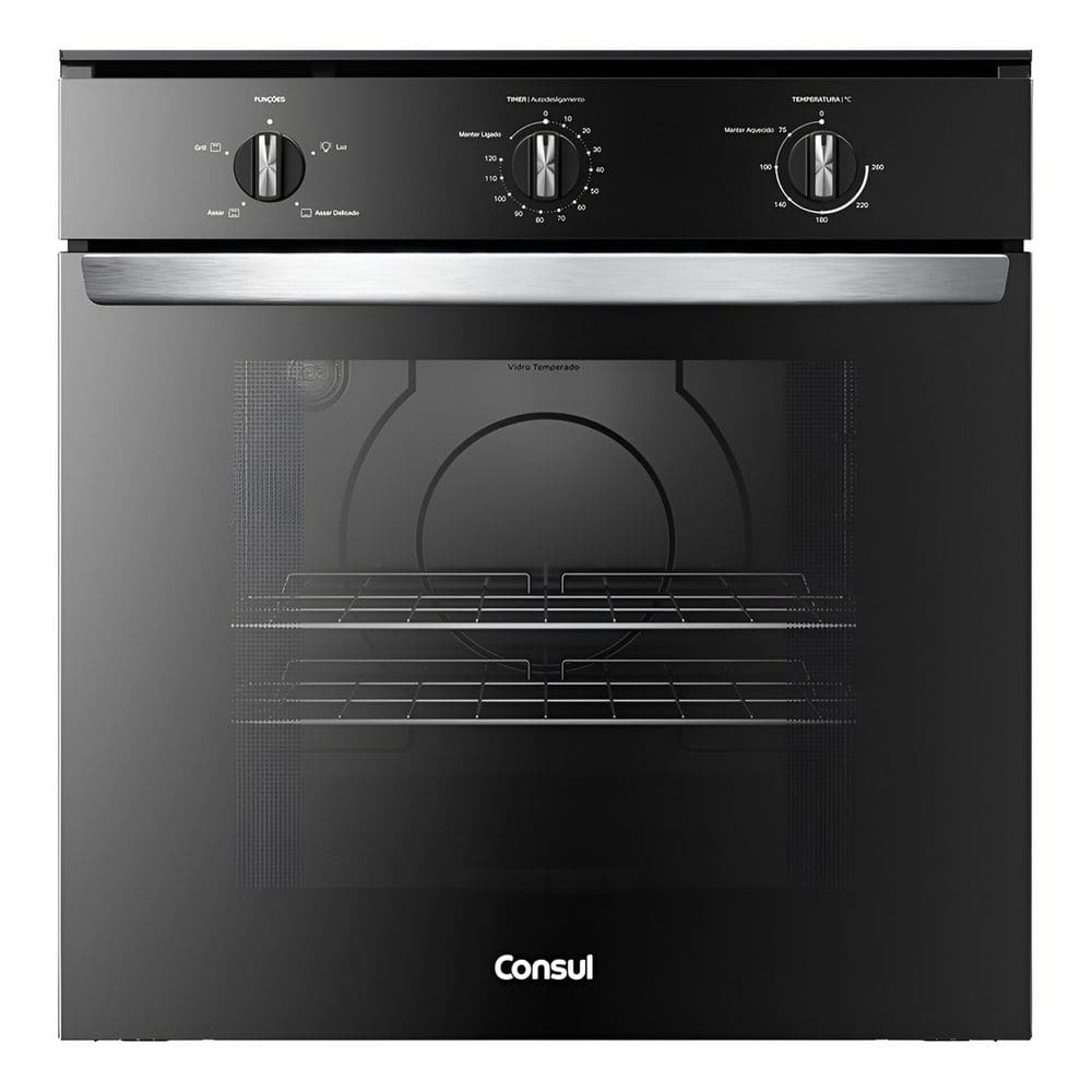 Forno Eletrico De Embutir 84l Grill Consul Cob84bebna 220v
