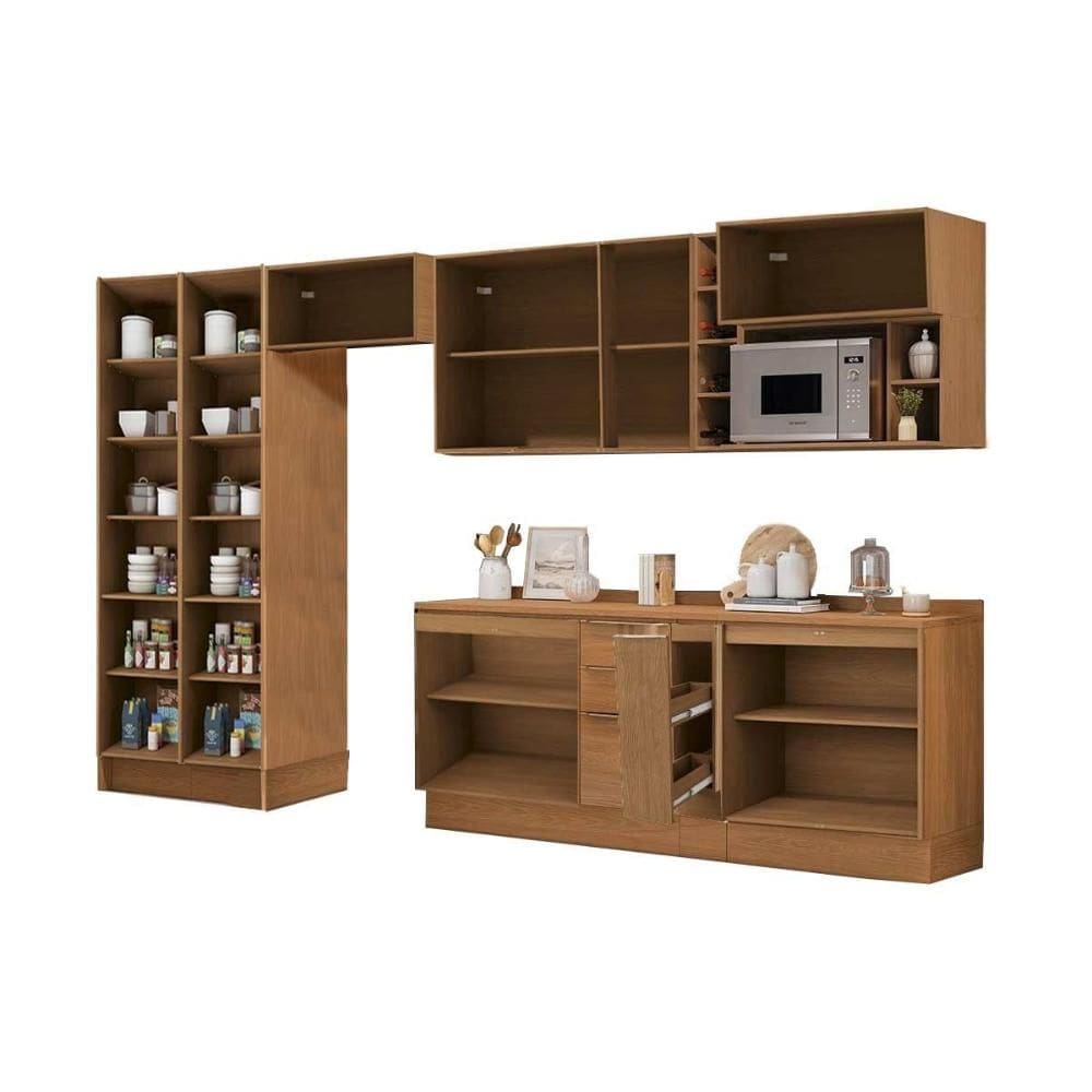 Cozinha Completa Vibra 13 Peças (3Aéreos+3Balcões+2Paneleiros+