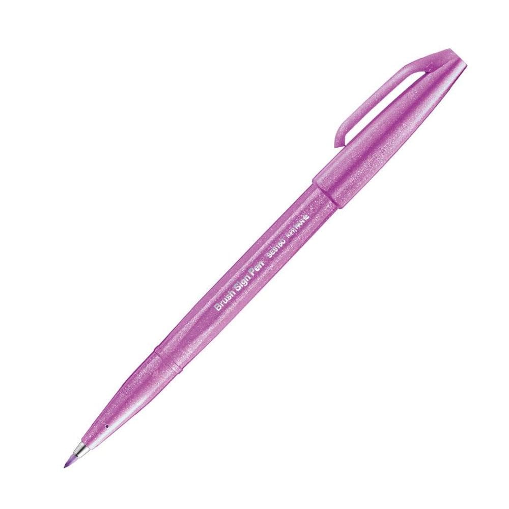 Caneta hidrográfica Brush Sign Pen Lilás - Pentel