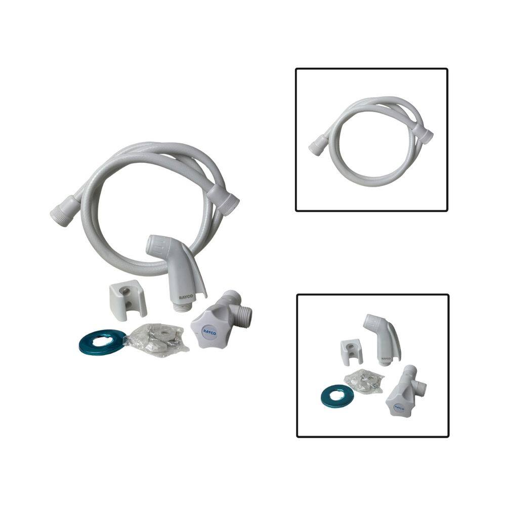 Ducha Higiênica Chuveirinho Plástico Branco 1,2m 1/2”