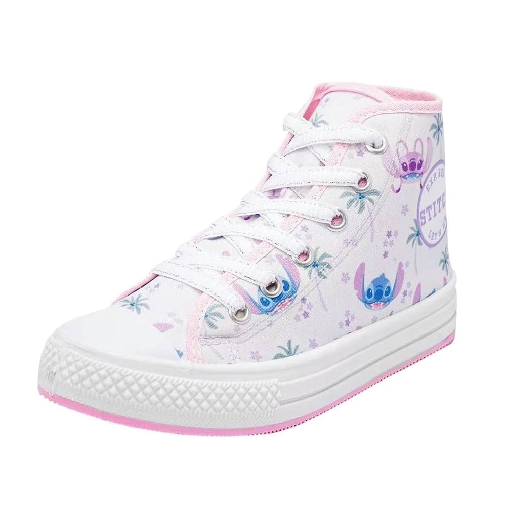 Bota Casual Infantil Menina Ajustável Estilosa Stitch Disney