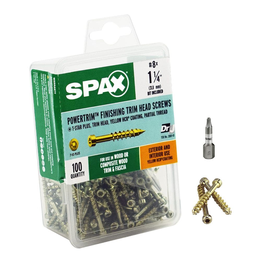 Parafusos SPAX #8 x 3,2 cm Powertrim Torx 100 unidades