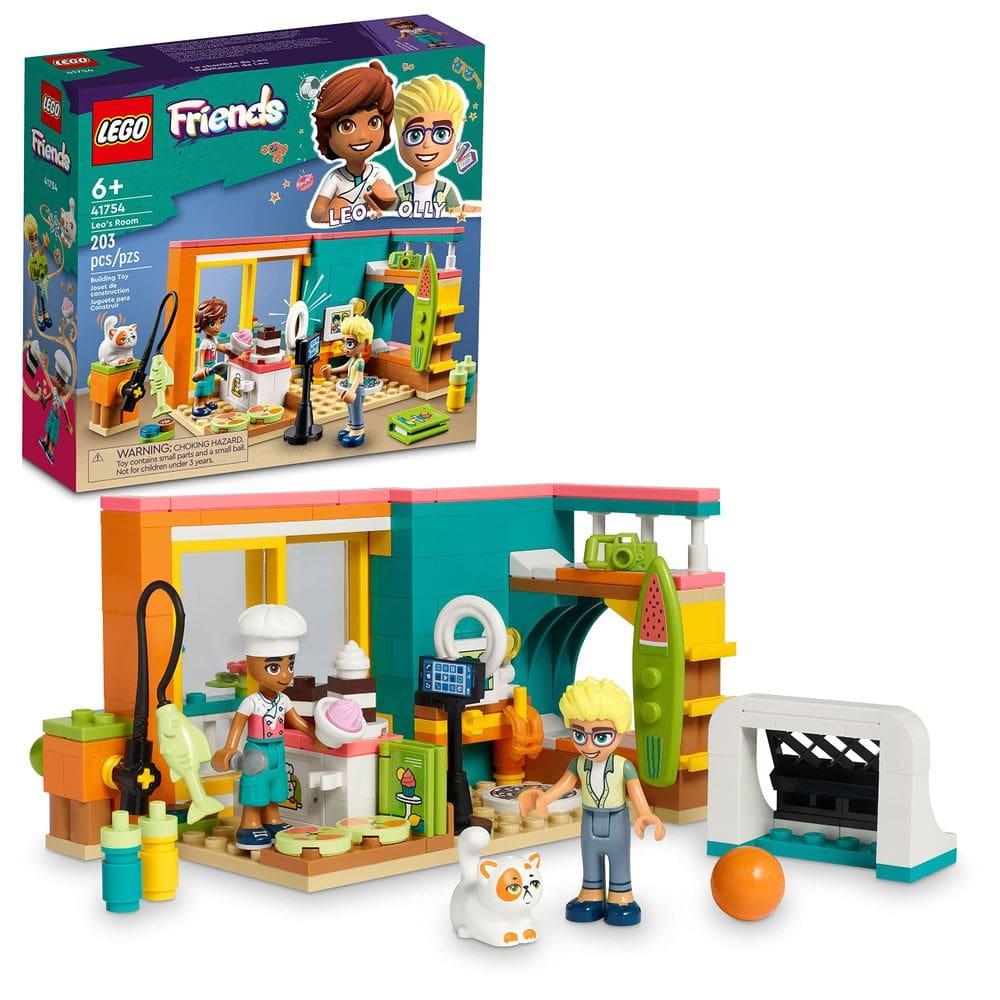 Conjunto de brinquedos LEGO Friends Leo`s Room 41754 com tema de panificação com Olly