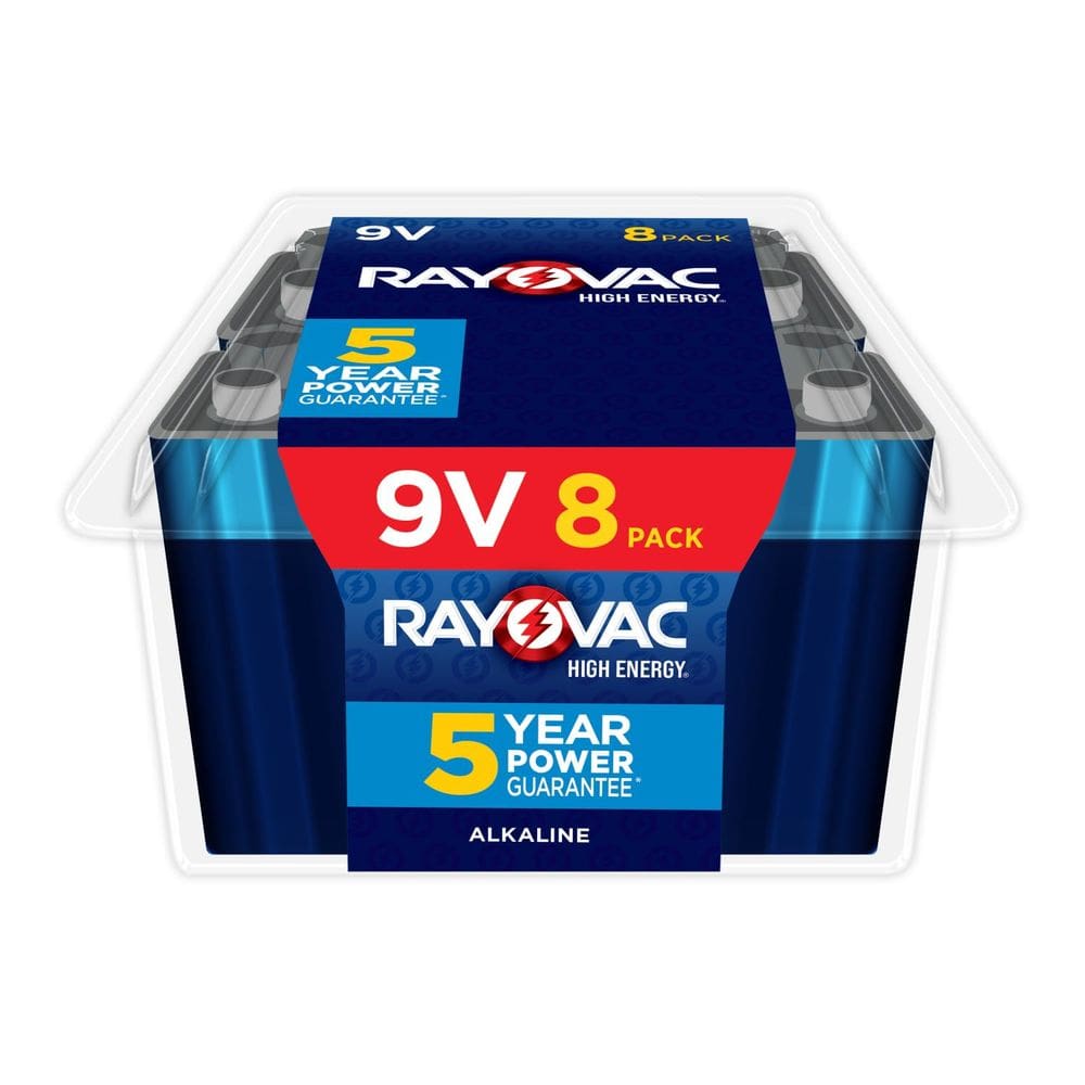 Bateria alcalina de alta energia Rayovac 9V (pacote com 8)