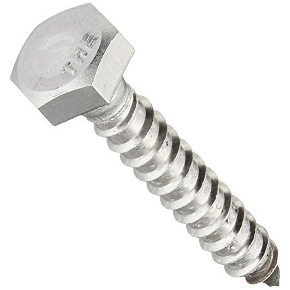 Parafuso hexagonal Hillman de aço inoxidável de 6 mm x 38 mm, pacote com 50